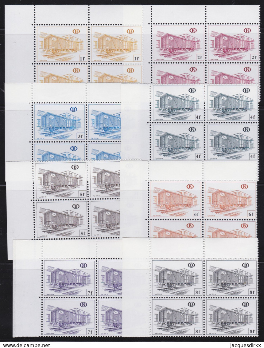 Belgie   .  OBP   .   TR 433/454 Blokken  ZONDER 450  (3 Scans)    .   **    .   Postfris - Sonstige & Ohne Zuordnung