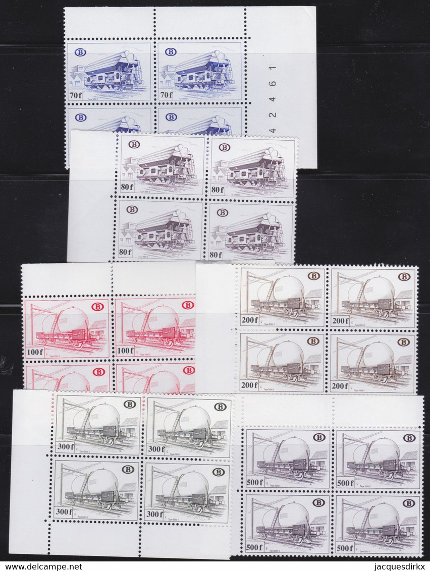 Belgie   .  OBP   .   TR 433/454 Blokken  ZONDER 450  (3 Scans)    .   **    .   Postfris - Sonstige & Ohne Zuordnung