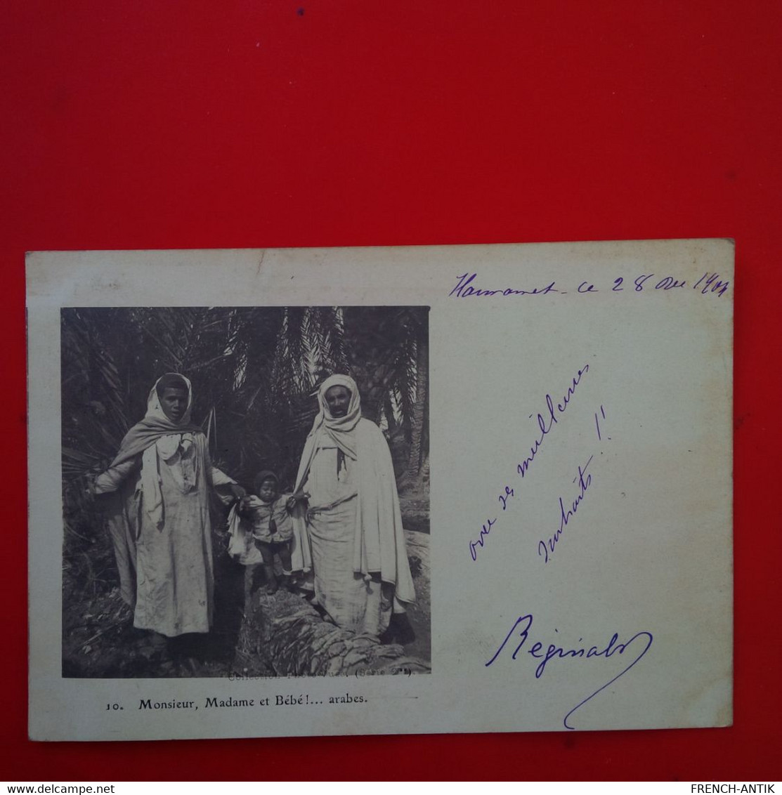 CARTE PHOTO MONSIEUR MADAME ET BEBE ..ARABES - Tunesien