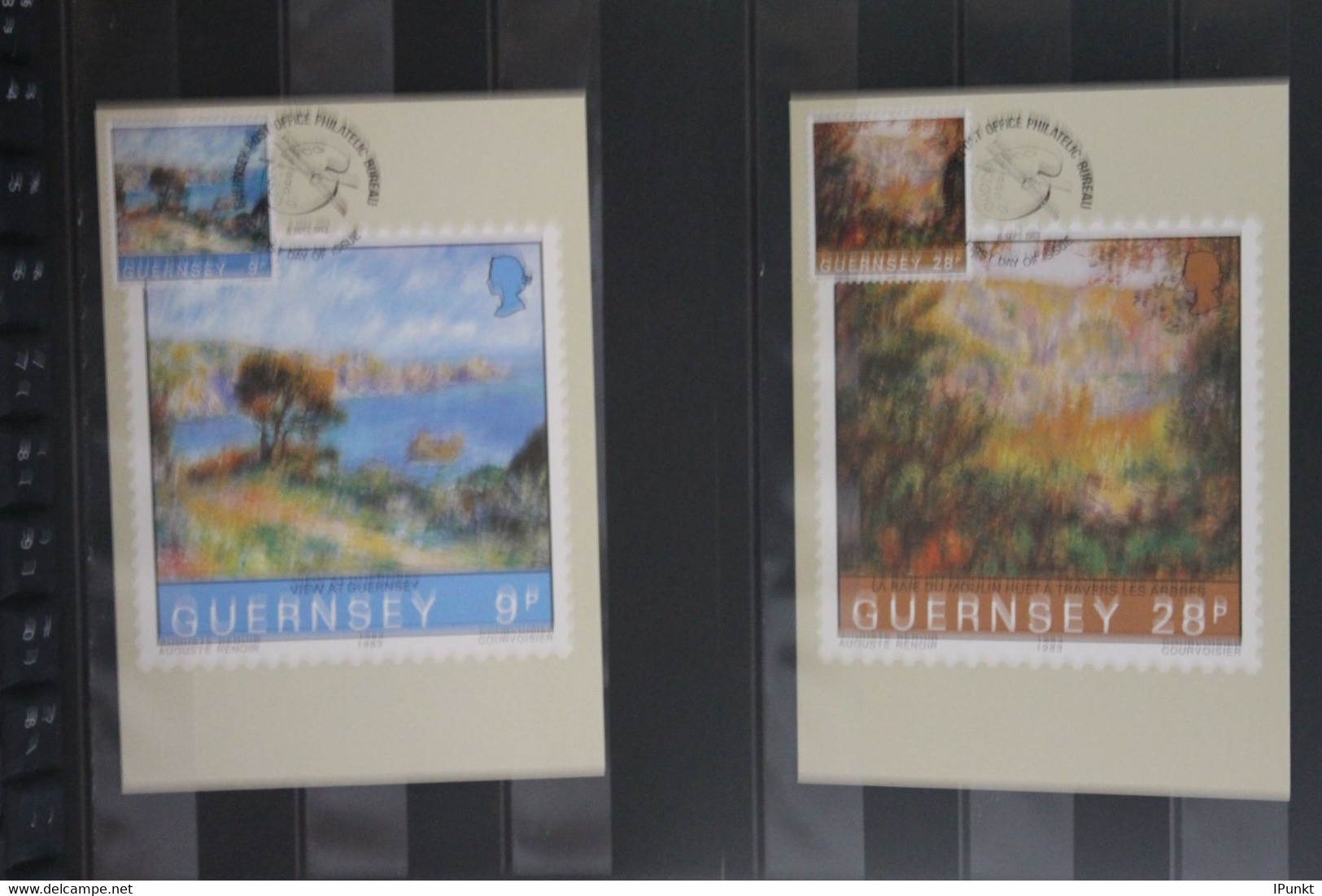 Guernsey, 5 Maximumkarten Gemälde, 1983, Komplett - Guernsey