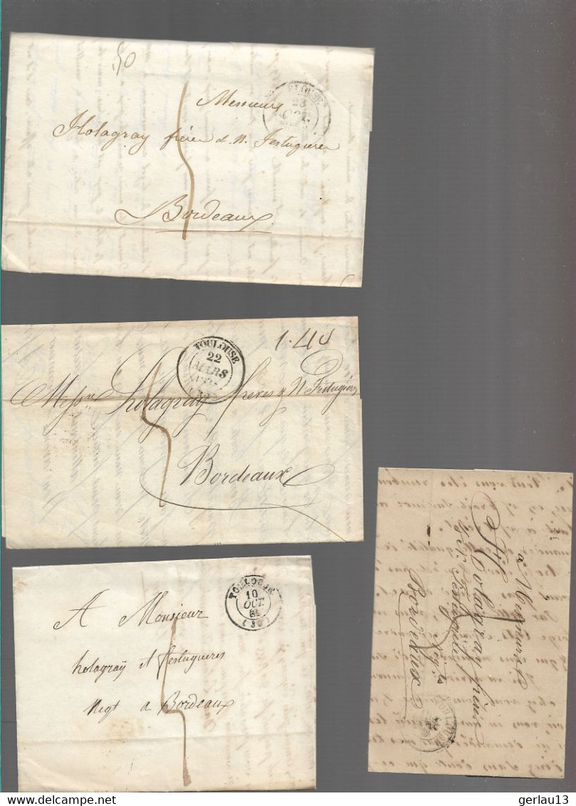 LOT    4  MARQUES POSTALES     2 SCANS - 1801-1848: Voorlopers XIX