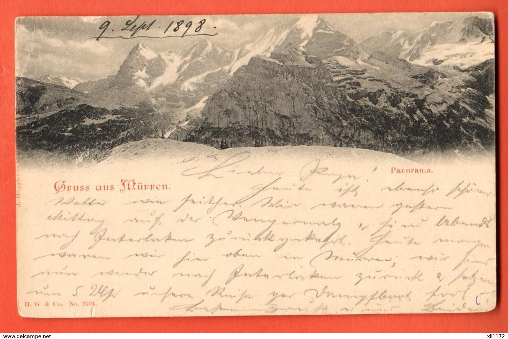 ZNC-26 Gruss Aus Mürren  Pionier. GElaufen 1898 Nach Frankfurt - Mürren