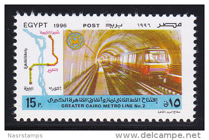 Egypt - 1996 - ( Opening Of 2nd Line Of Greater Cairo - Subway System ) - MNH (**) - Andere & Zonder Classificatie