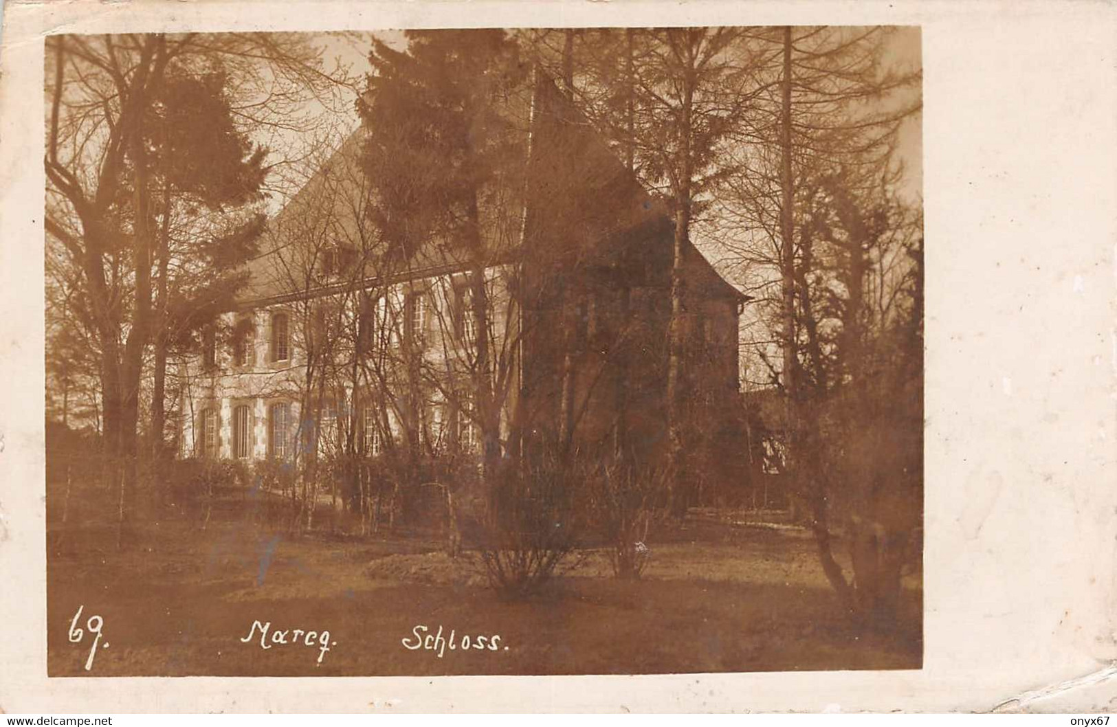 Carte Postale Photo Militaire Allemand MARCQ-EN-BAROEUL-59-Nord-Schloss-le Chateau Krieg-Guerre 14/18 - Marcq En Baroeul