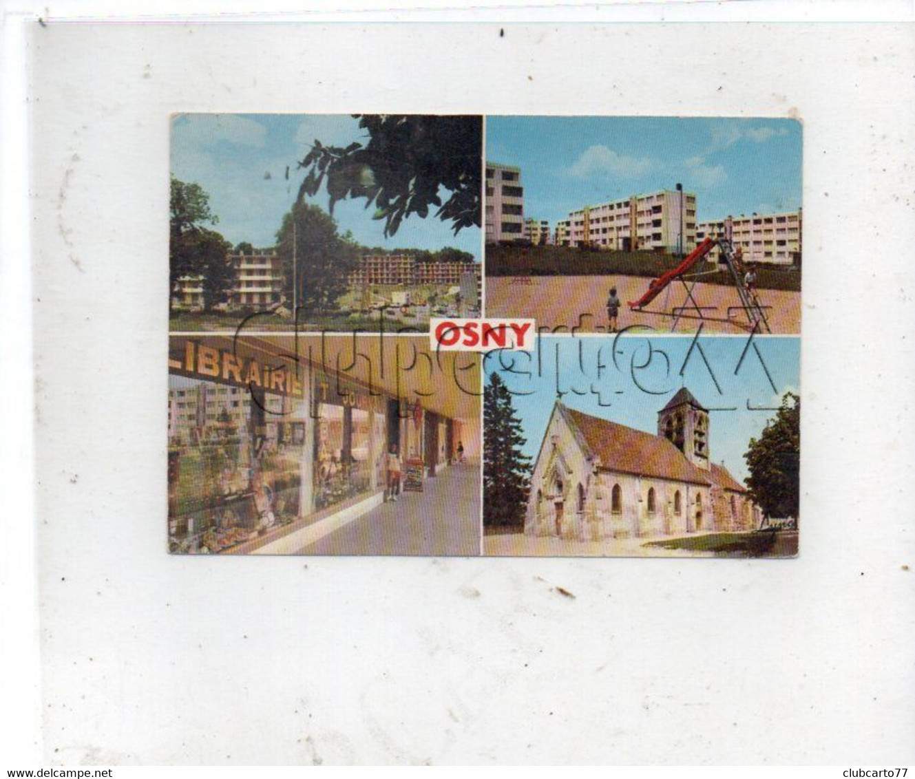 Osny (95) : 4 Vues Dont GP Du Magasin Librairie Journaux Tabac Du Centre Commerciale En 1970 (animé) GF. - Osny