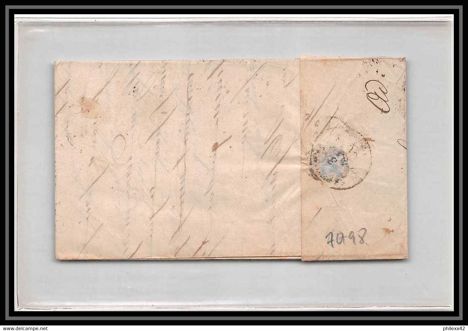 7098 LAC 1856 N 14 Napoleon 20c TB Pc 1593 Joyeuse Ardeche St Etienne Loire France Lettre Cover - 1849-1876: Classic Period