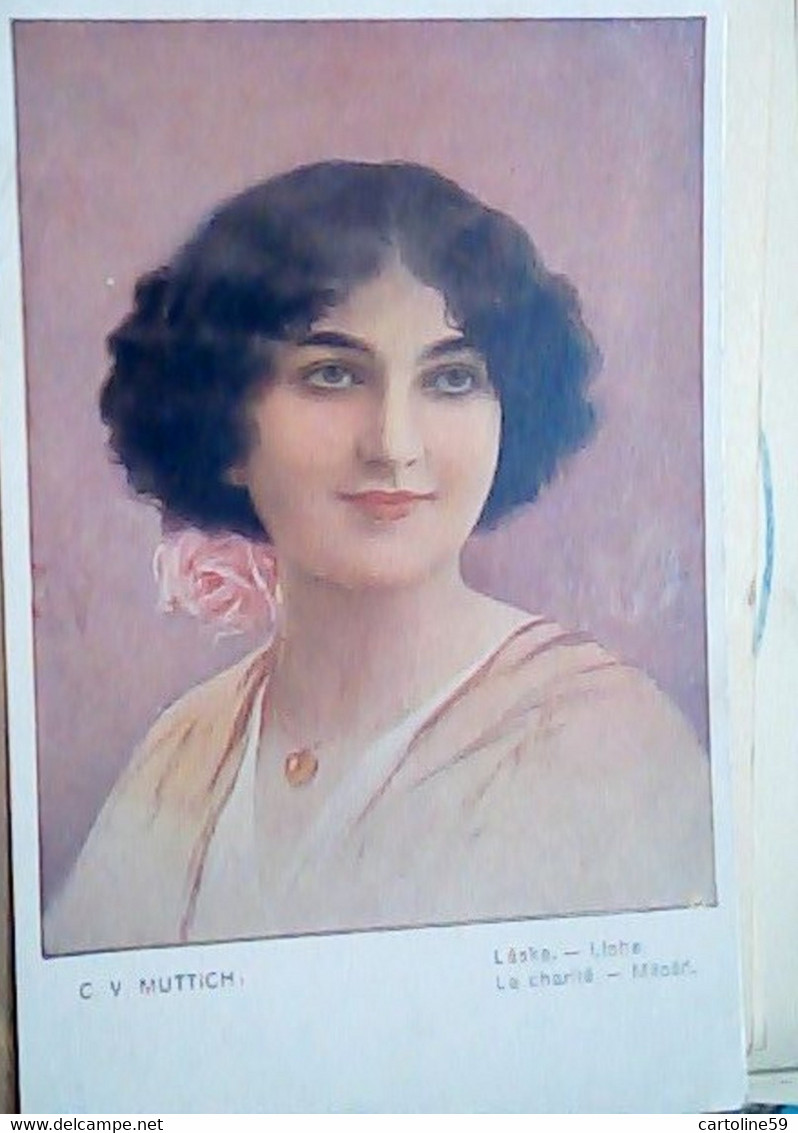 ILLUSTRATA C. V. Muttich - Beautiful Girl Symbolizes - Love, Láska, Liebe  N1920 IC7358 - Muttich, C.V.