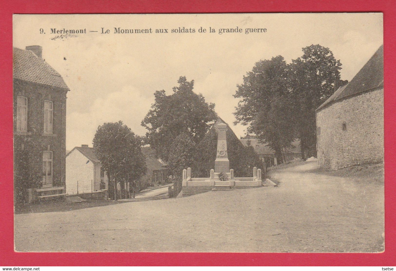 Merlemont - Le Monument Aux Soldats De La Grande Guerre - 1924 ( Voir Verso ) - Philippeville