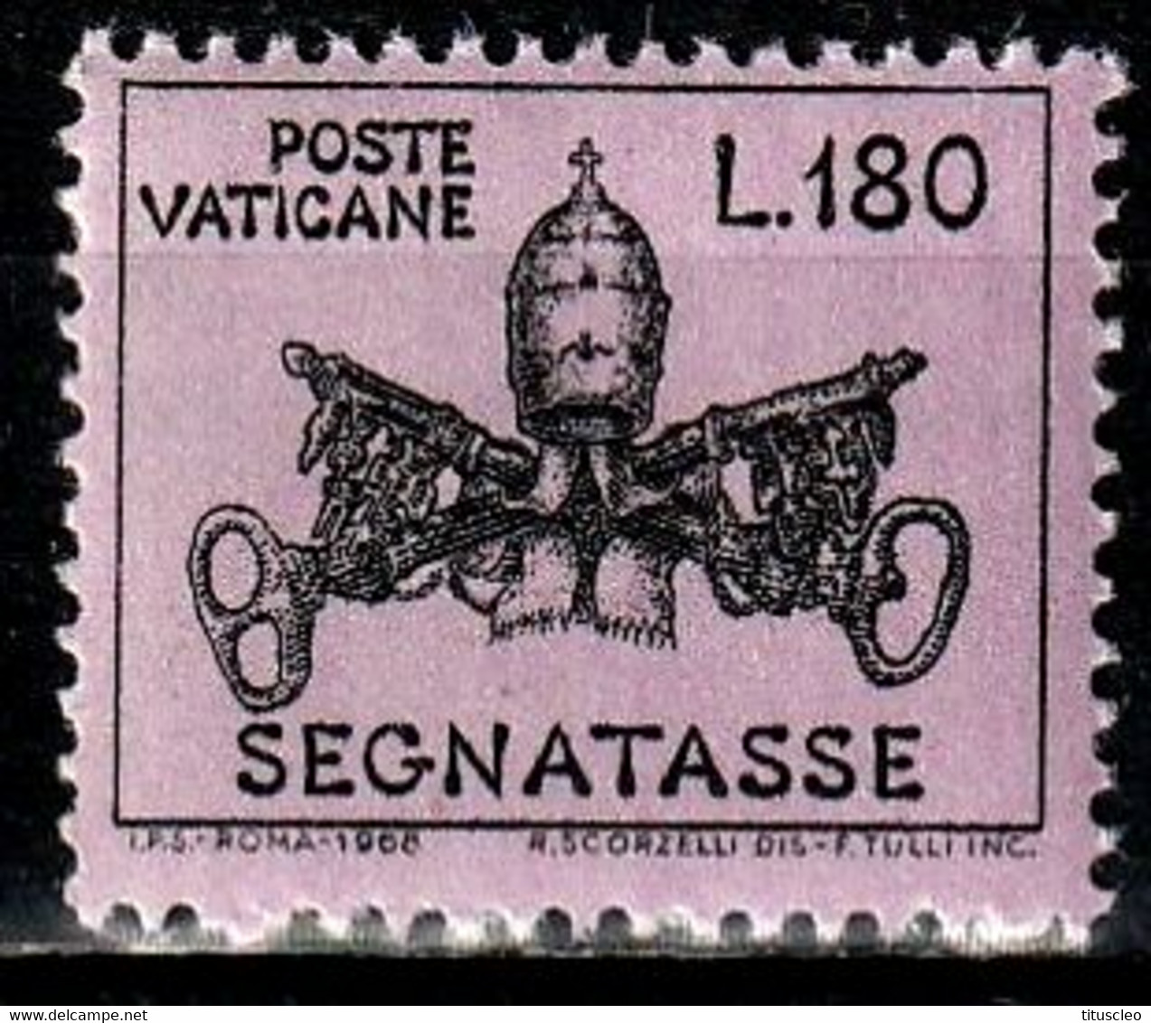 VATICAN T24** 180l Lilas Armoiries Pontificales De Paul VI - Postage Due