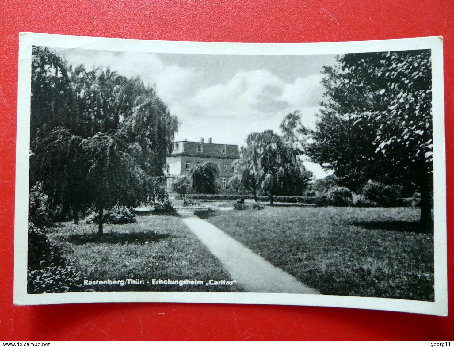 Rastenberg - Erholungsheim Caritas - Ernst Thälmann Straße - Kleinformat Echt Foto - DDR 1956 Thüringen - Soemmerda