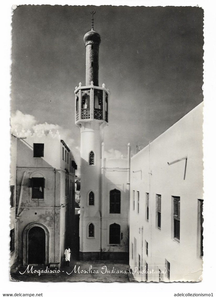 39833) SOMALIA-CARTOLINA DI MOGADISCIO-MOSCHEA INDIANA-PACHISTANA-VIAGGIATA-1957 - Non Classificati