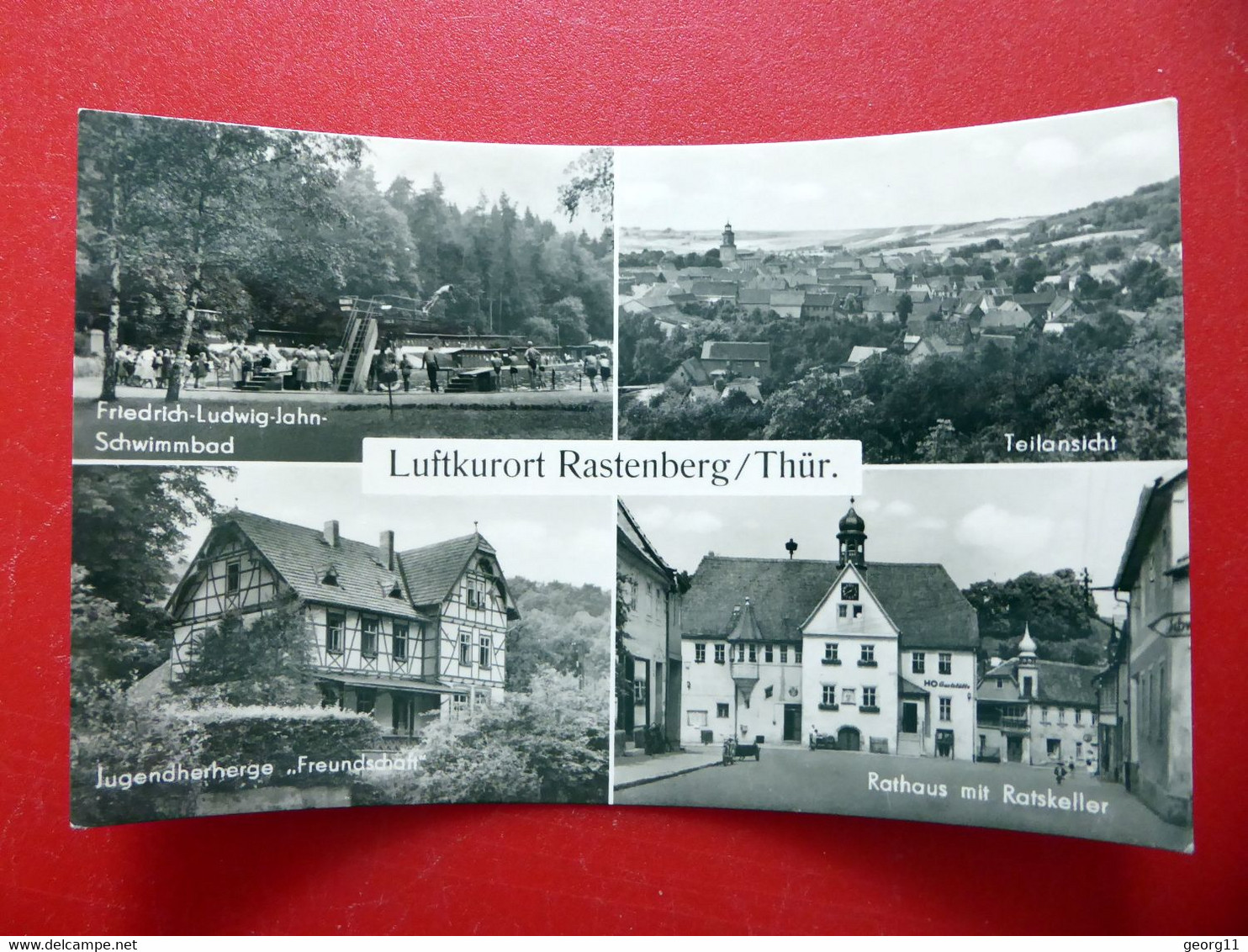 Rastenberg - Schwimmbad - Jugendherberge - Rathaus - Kleinformat - Echt Foto - DDR 1965 - Thüringen - Sömmerda