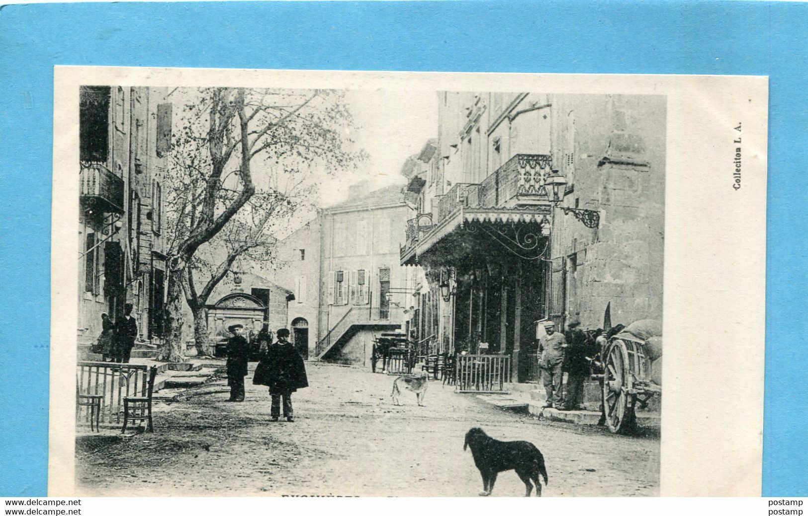 EYGUIERES-Rue Rambaud  St Etienne- Beau Plan Animé-commercers-cycles-café Années 1910-20-édition  L A - Eyguieres