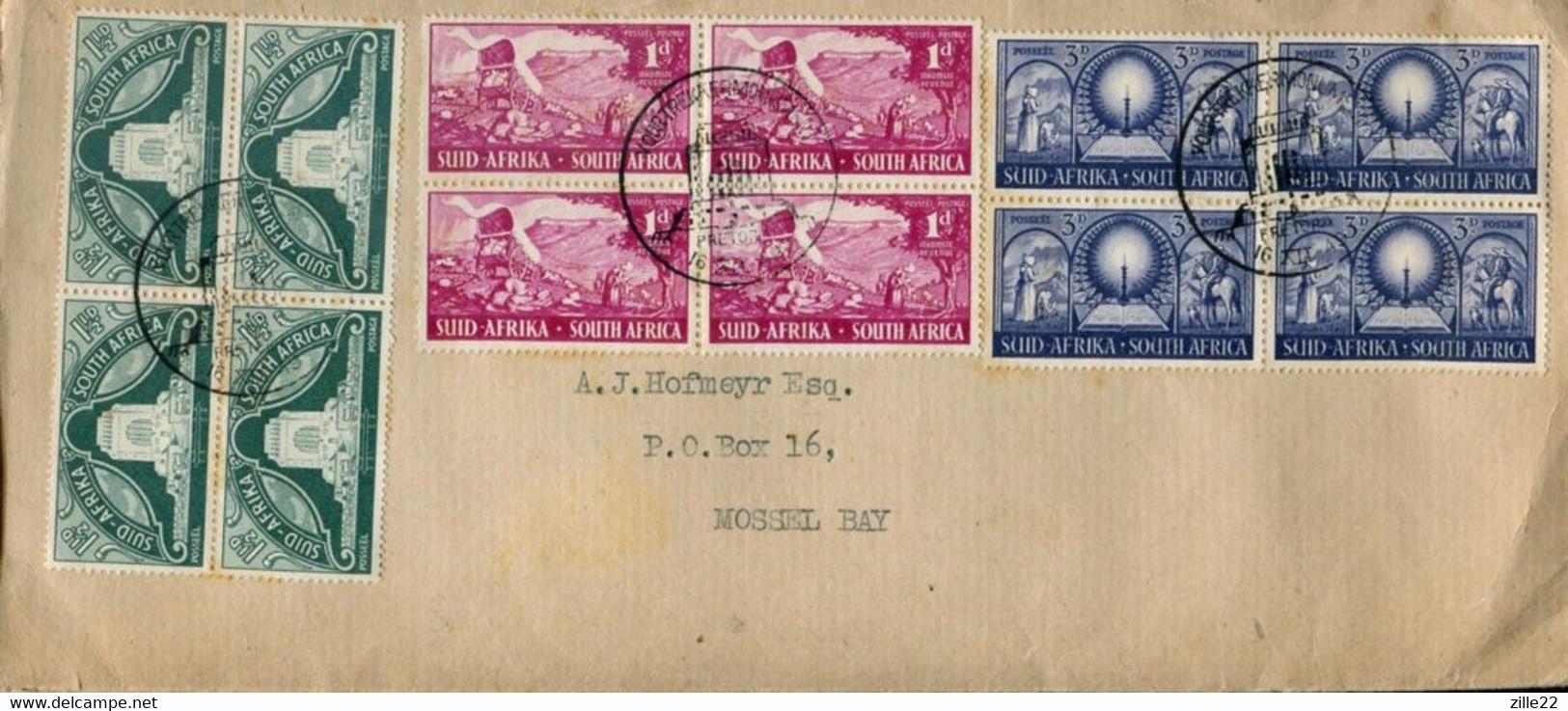 South Africa Südafrika Mi# 217-9 Used On Letter Or FDC -  Inauguration Of The Vortrekker Monument - European Settlers - FDC