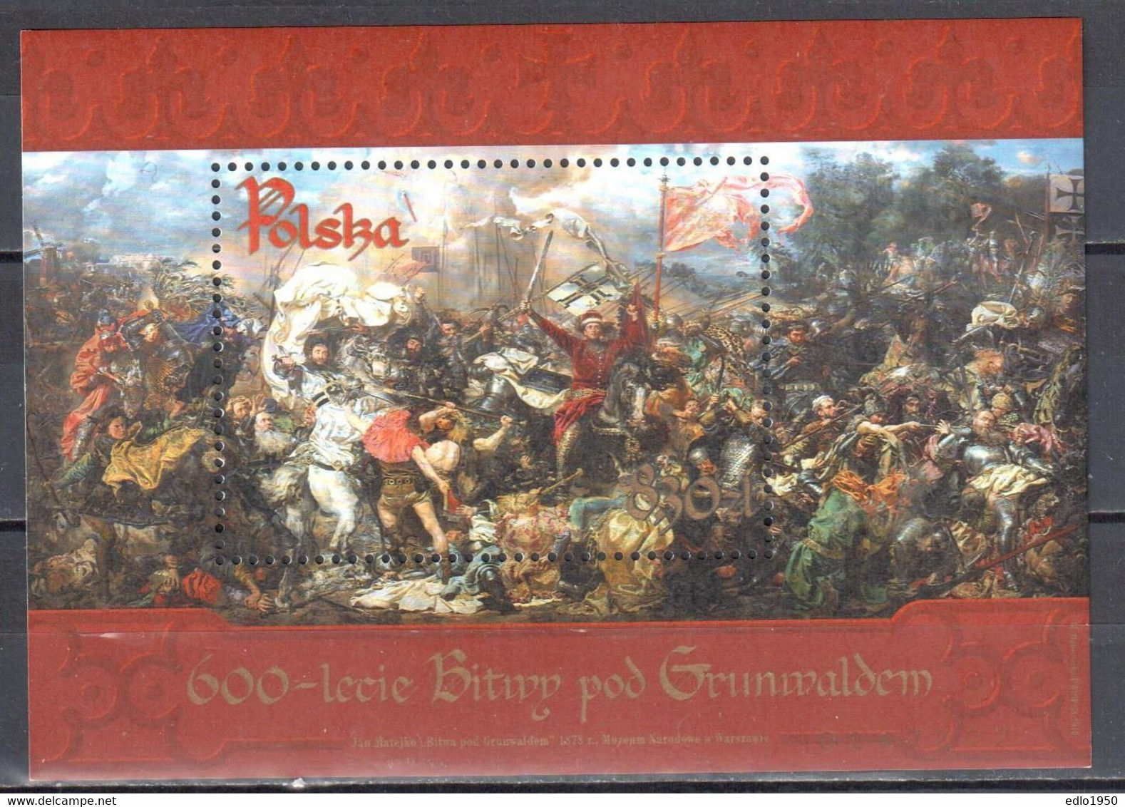 Poland 2010 - 600 Years Of Grunwald Battle - Mi.ms 195 - MNH(**) - Blocks & Sheetlets & Panes