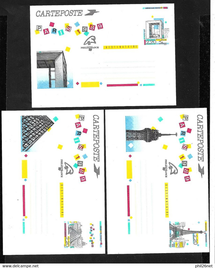 France Entiers Postaux Cartes Postales 2579 à 2583 -CP1 Panorama De Paris  Neufs  B/ TB Voir Scans    - Cartes Postales Types Et TSC (avant 1995)