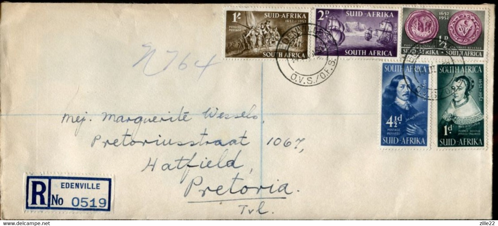 South Africa Südafrika Mi# 224-8 Used On Letter Or FDC -  Jan Anthoniszoon Riebeeck - Settlers From Netherlands - FDC