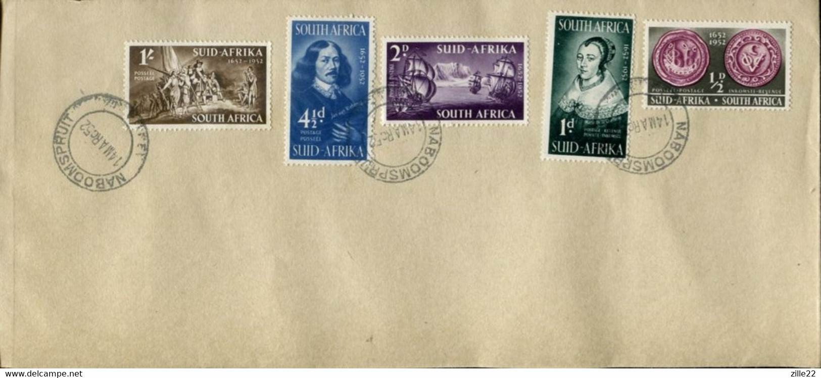 South Africa Südafrika Mi# 224-8 Used On Letter Or FDC -  Jan Anthoniszoon Riebeeck - Settlers From Netherlands - FDC