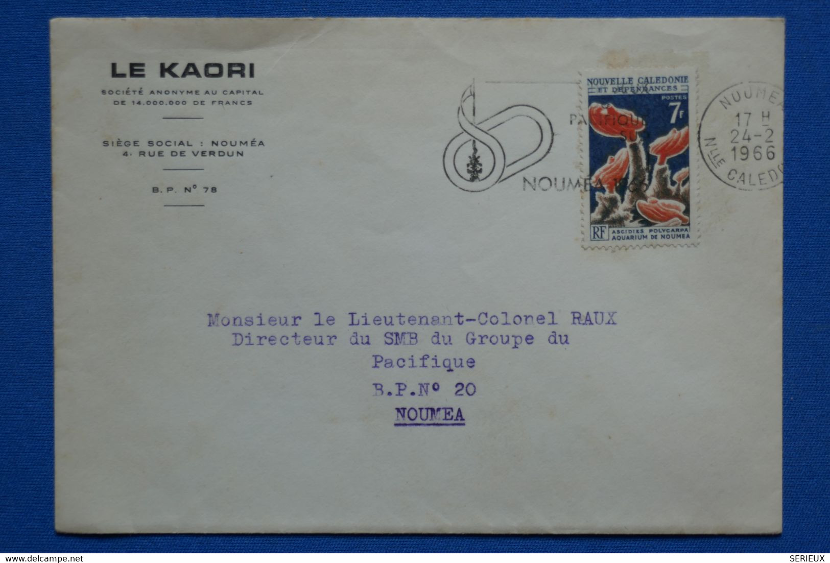 Q11 NOUVELLE CALEDONIE BELLE LETTRE 1966 NOUMEA RUE VERDUN+ AFFRANCH. PLAISANT - Storia Postale