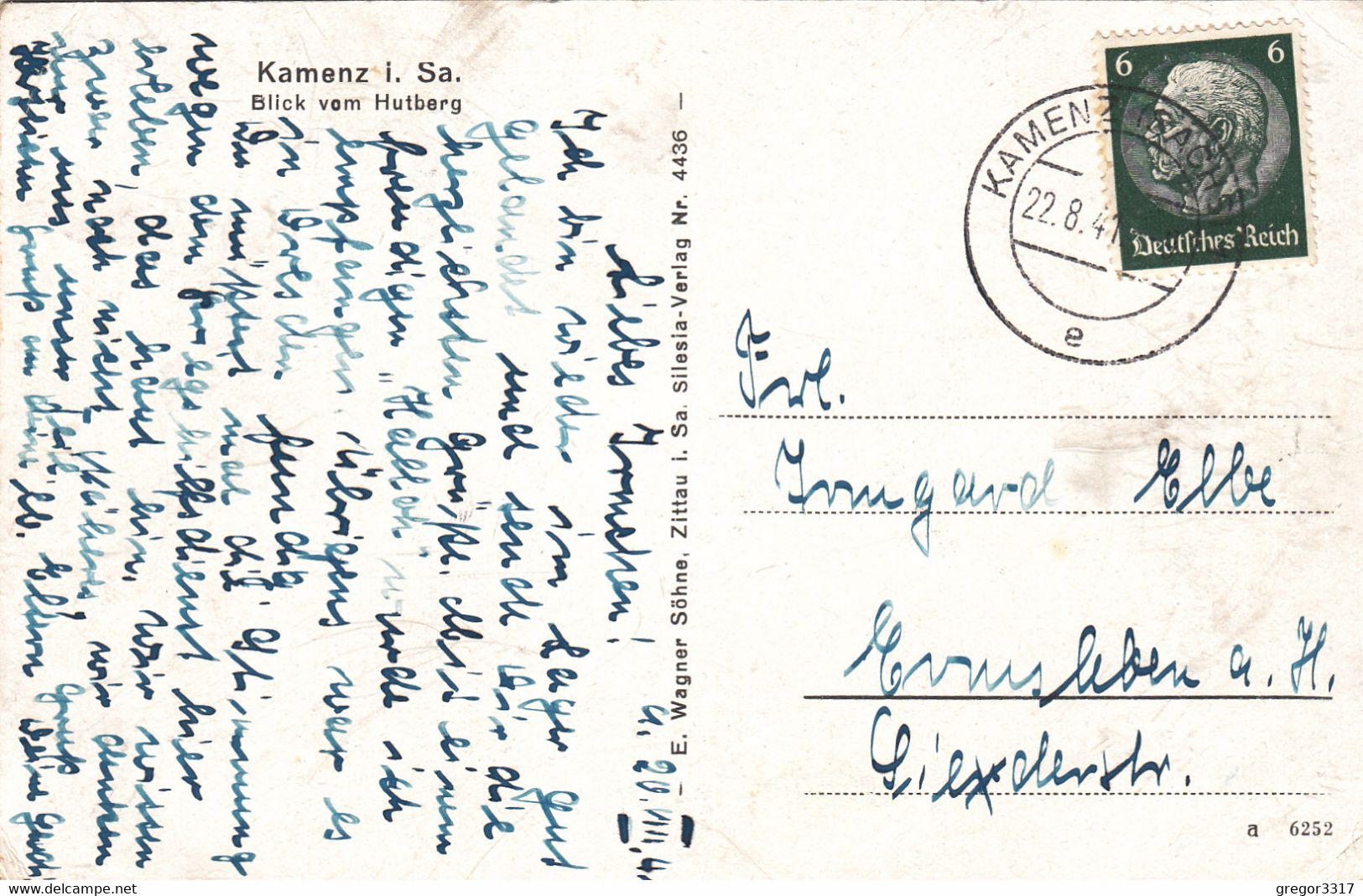 3461) KAMENZ I. Sa. - Tolle Ansicht ALT !! 22.08.1941 - Blick Vom Hutberg - Kamenz