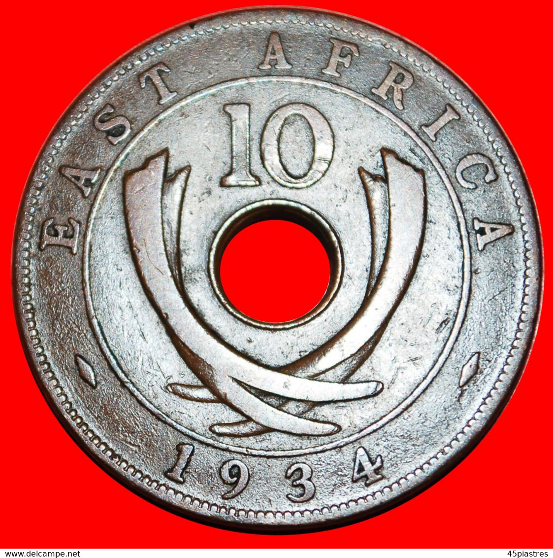 • GREAT BRITAIN (1921-1936): EAST AFRICA ★ 10 CENTS 1934! George V (1911-1936) LOW START ★ NO RESERVE! - Colonie Britannique