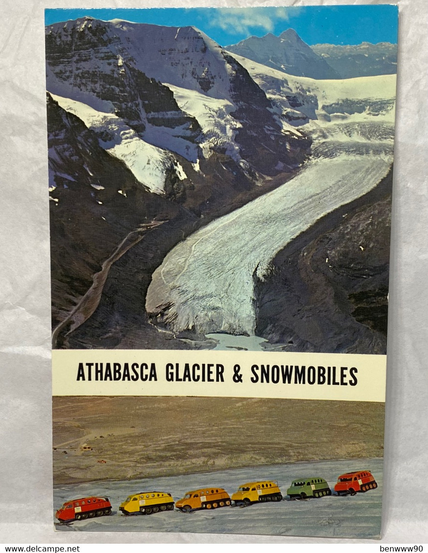 Athabasca Glacier And Snowmobiles, Jasper, Alberta, Unused, Canada Postcard - Jasper