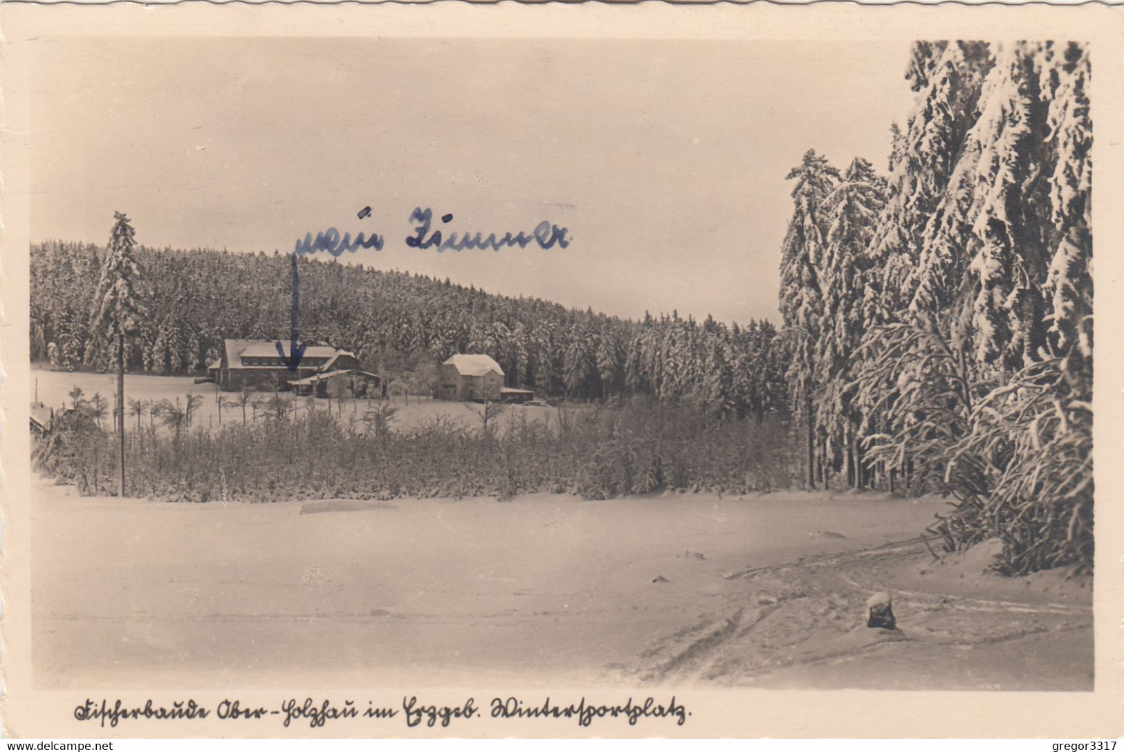 3470) OBER HOLZHAU - Fischerbaude - Erzgebirge - Wintersportplatz ALT !! - Oberholzhau (Erzgeb.)