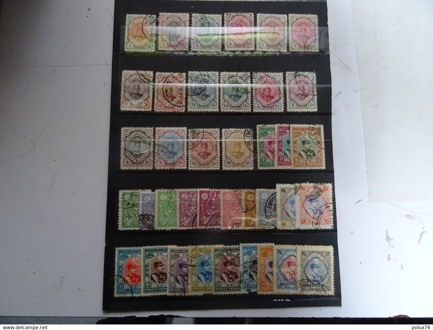 PERSE  Royaume Collection  2 Pages Timbres Anciens - Collections (with Albums)