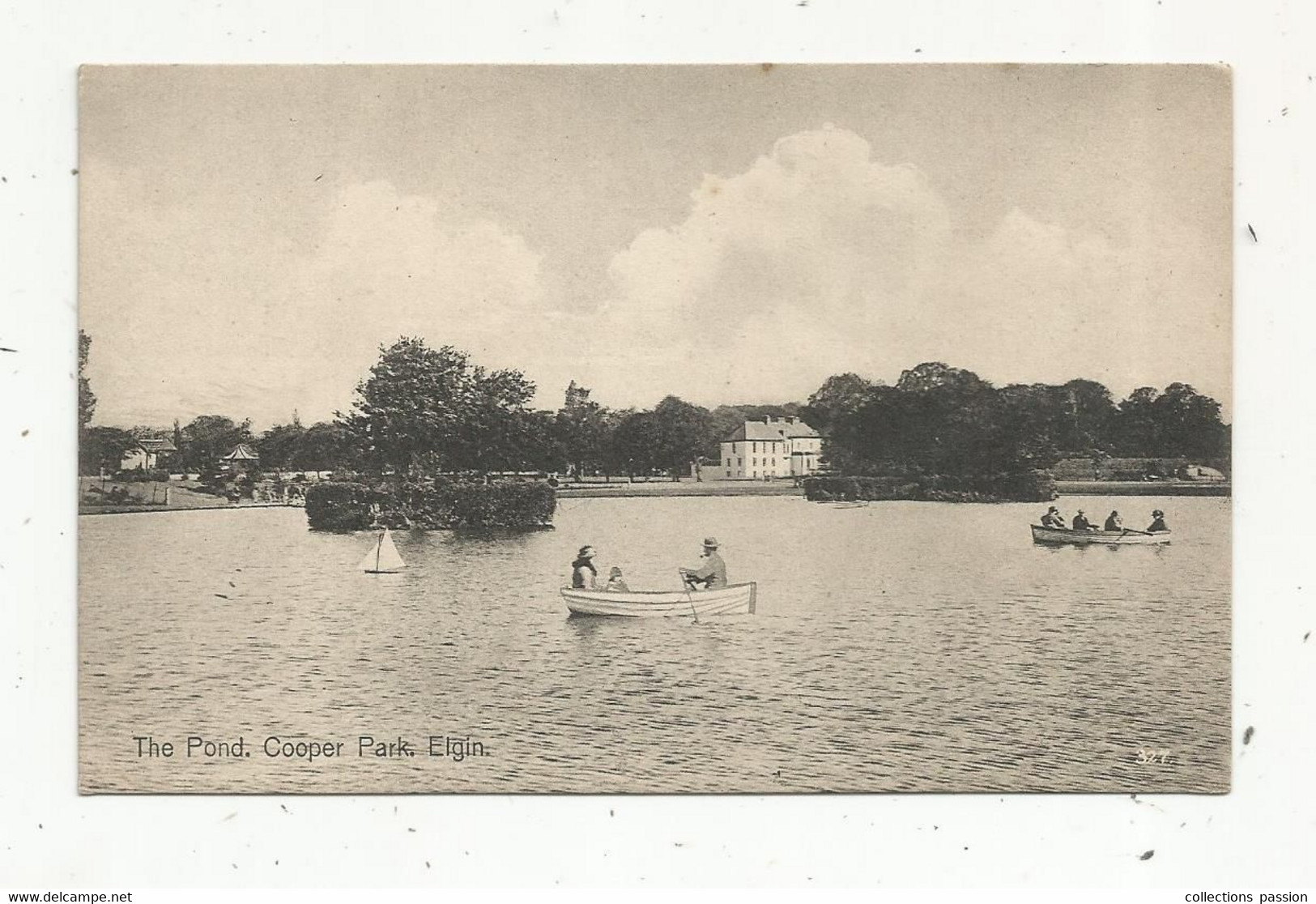 Cp , ECOSSE , ELGIN , The Pond. COOPER Park. , Barques , écrite - Moray