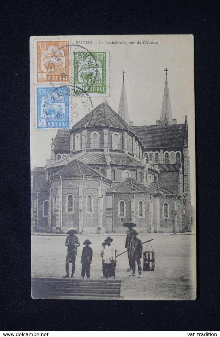 INDOCHINE - Affranchissement De Saigon Sur Carte Postale En 1930 - L 95951 - Cartas & Documentos