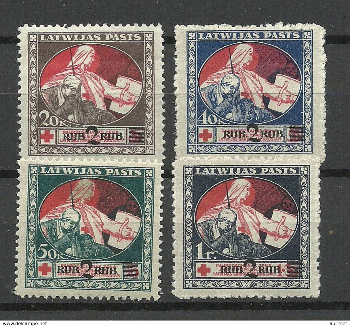 LATVIA Lettland 1921 Michel 65 - 68 Z * - Lettland