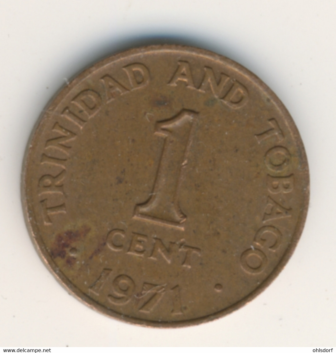 TRINIDAD & TOBAGO 1971: 1 Cent, KM 1 - Trinité & Tobago