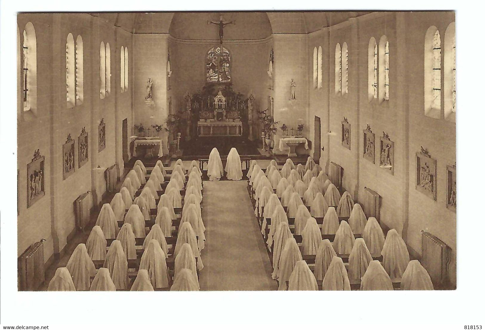 Gooreind Franciscanessen Missionarissen V Maria Noviciaat Te Gooreind-Wuestwezel  De Novicen In De Kapel - Wuustwezel