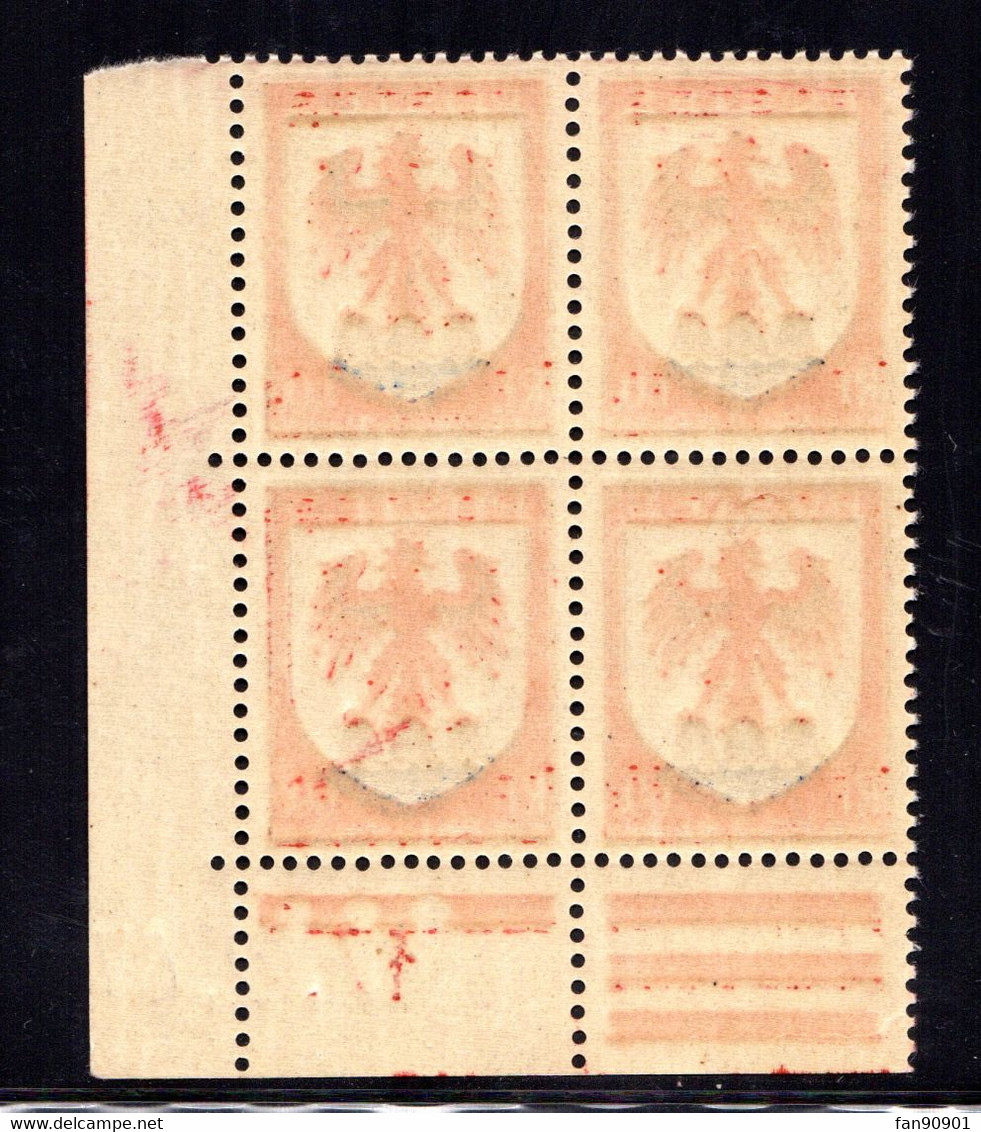 YT-N°: 758 - Blason Du COMTÉ DE NICE, Coin Daté Du 17.02.1947, Galvano A De A+B, 6e Tirage, NSC/**/MNH - 1940-1949