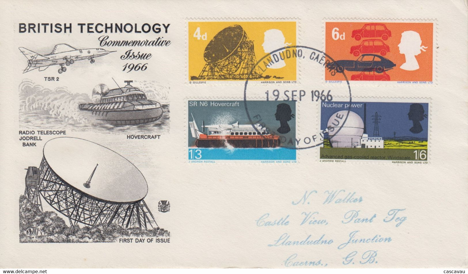 Enveloppe  FDC   1er  Jour   GRANDE  BRETAGNE   Technologie  Nationale   1966 - 1952-1971 Pre-Decimal Issues