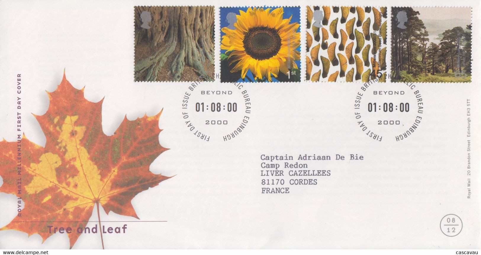 Enveloppe  FDC  1er  Jour   GRANDE  BRETAGNE    Millénaire   2000 - 1991-2000 Decimal Issues