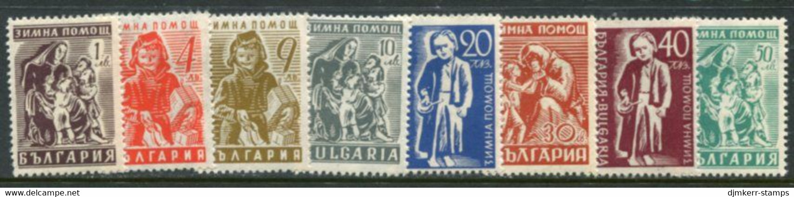 BULGARIA 1946 Winter Relief MNH / **.  Michel 574-81 - Unused Stamps