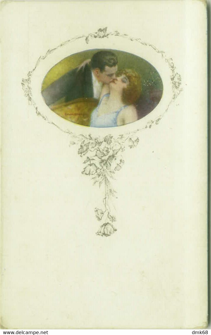 MONESTIER SIGNED 1910s POSTCARD  - COUPLE KISSING - N. 719 (BG1243) - Monestier, C.