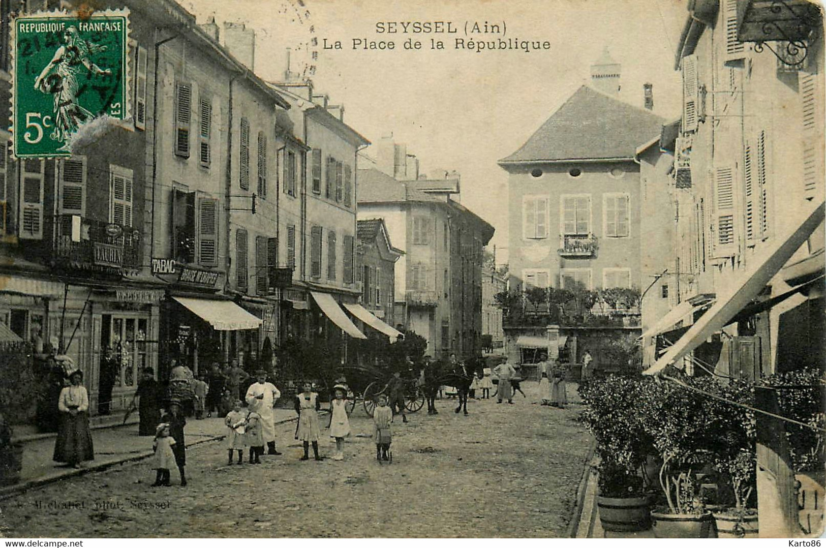 Seyssel * Débit De Tabac Tabacs  TAURIN Ou TAUPIN , La Place De La République * Commerces Magasins - Seyssel