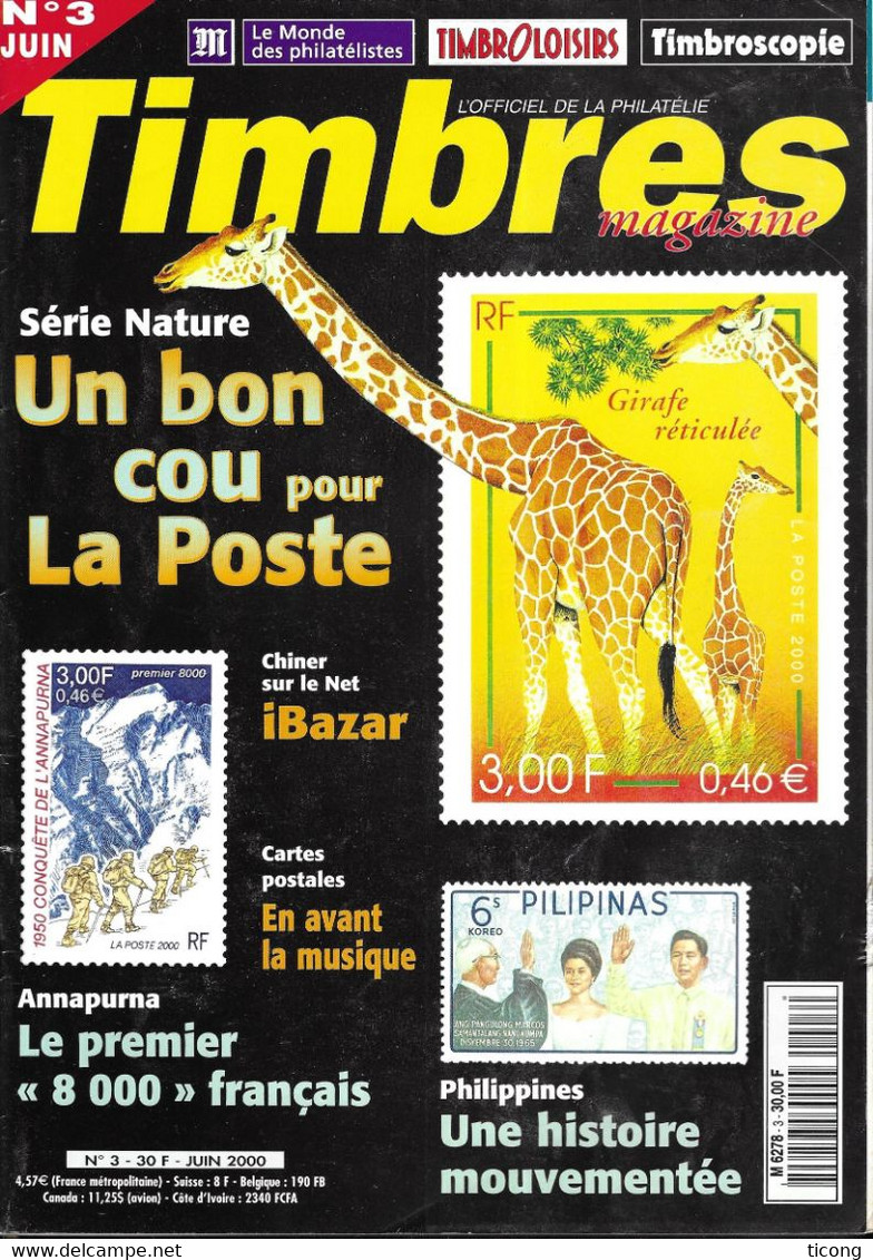 TIMBRES MAGAZINE - LES PHILIPPINES, LA MUSIQUE, LES ARDENNES, TYPE BLANC 1900 2000, PUB CARNETS ANGLAIS, DAME ANASTASIE - Français (àpd. 1941)