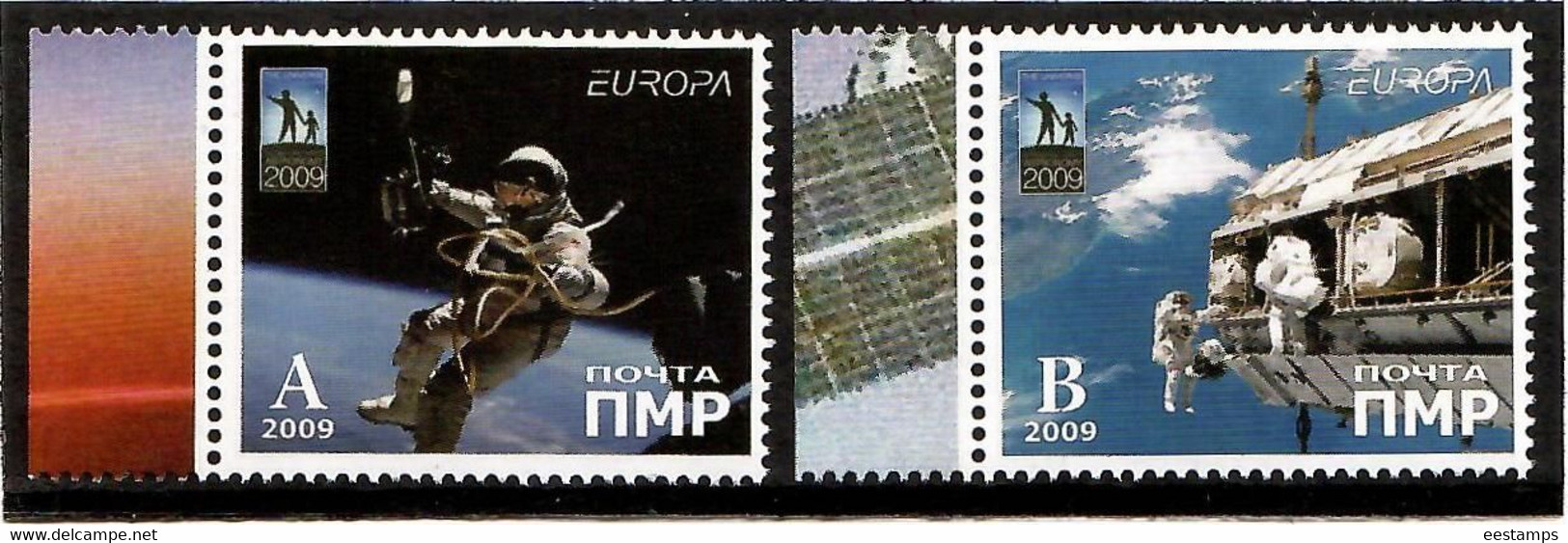 Moldova / PMR Transnistria . EUROPA 2009.  Astronomy. 2v:A,B - Moldova
