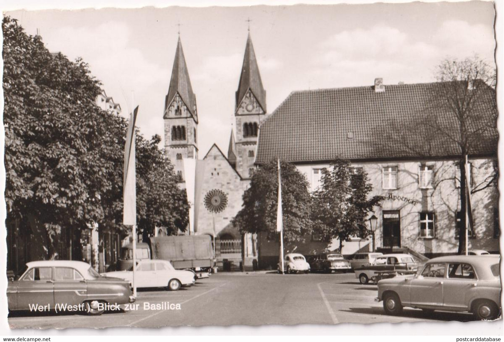 Werl - Blick Zur Basilica - & Old Cars - Werl