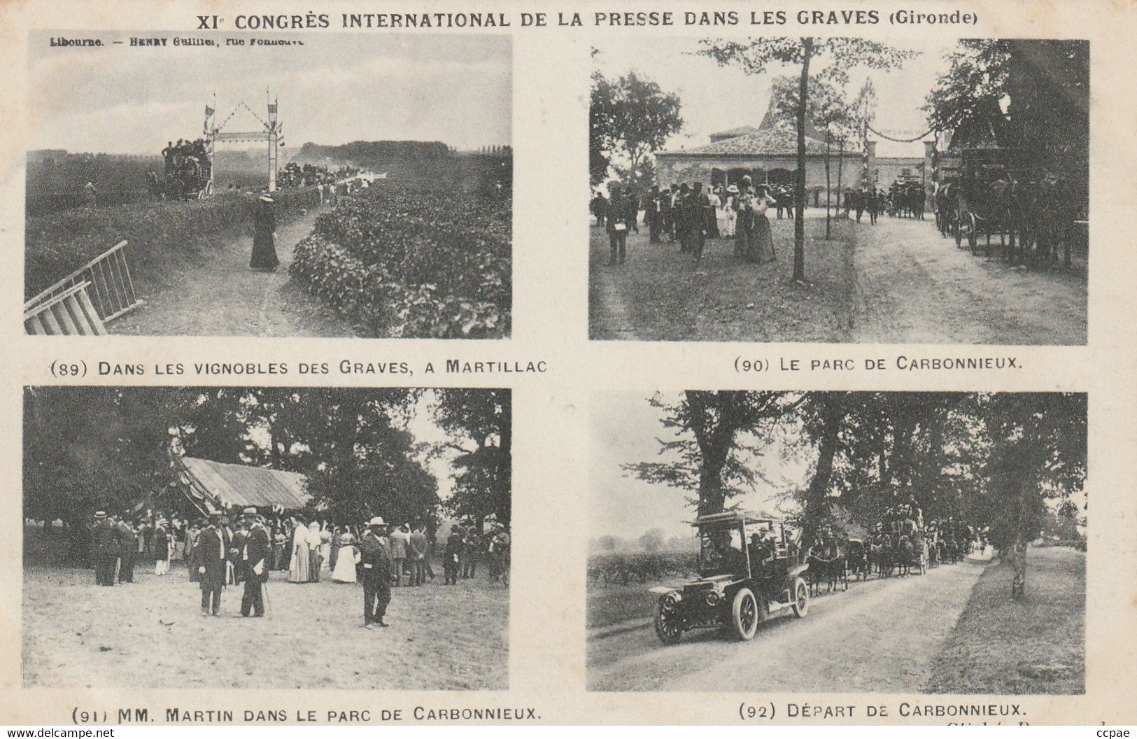 XI Congrès International De La Presse Dans Les Graves (Martillac, Carbonnieux (MM. Martin) - Other & Unclassified