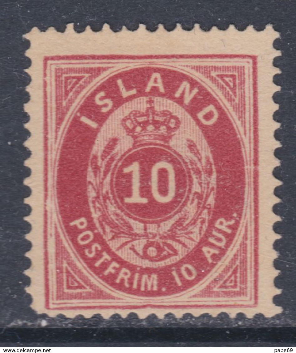 Islande N° 8 X  10 A. Rouge Carminé Type A Trace De Charnière, Sinon TB - Ungebraucht