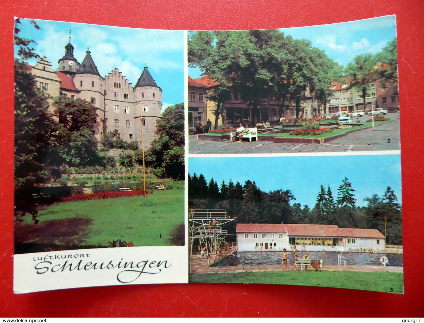 Schleusingen - Schloss Bertholdsburg - Schwimmbad - DDR 1989 - Thüringen - Schleusingen