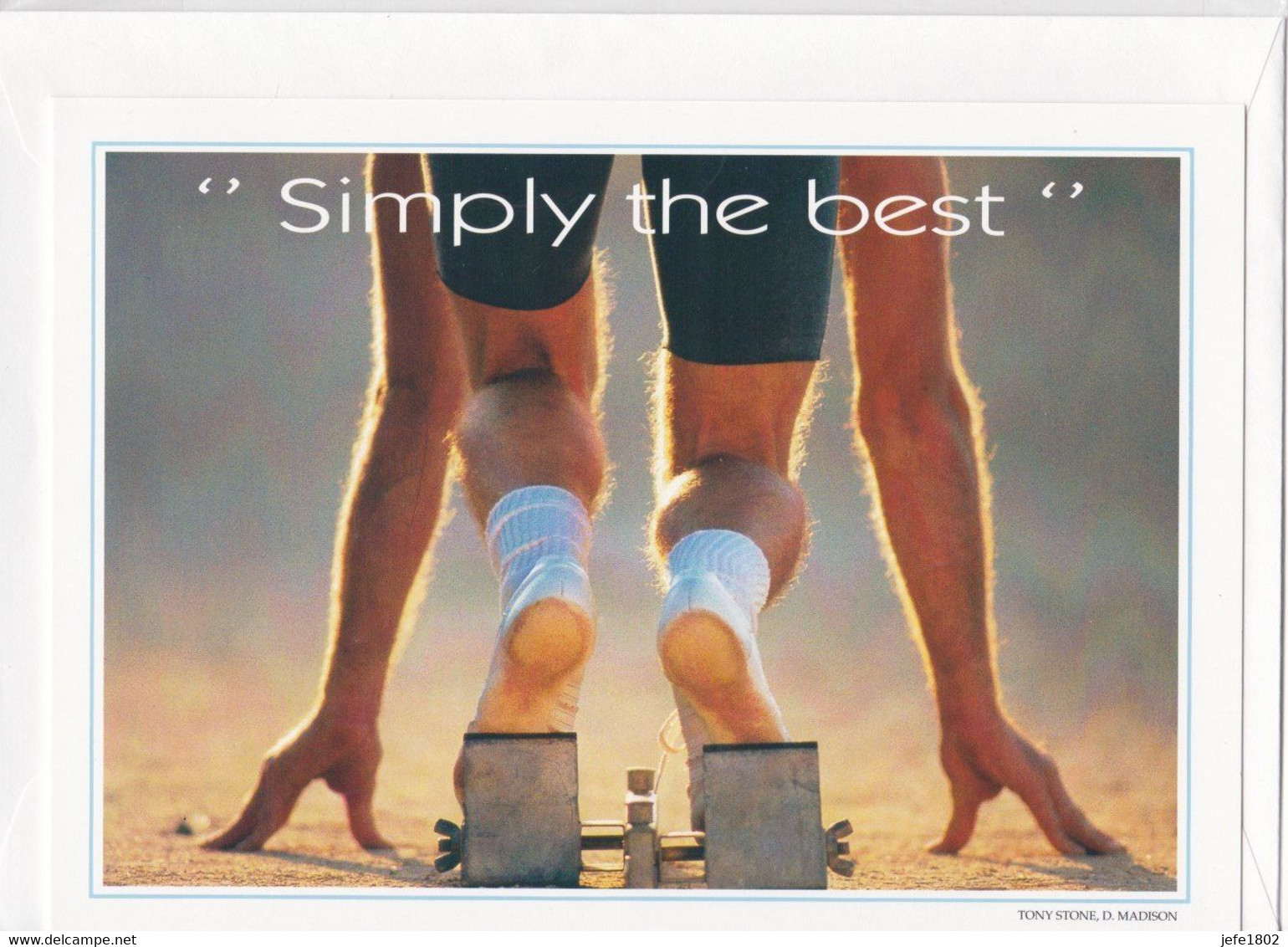 Postogram 107 / 96 - Simply The Best - D. Madison,  Tony Stone - Runner - Loper / Sprinter / Bare Feet - Postogram
