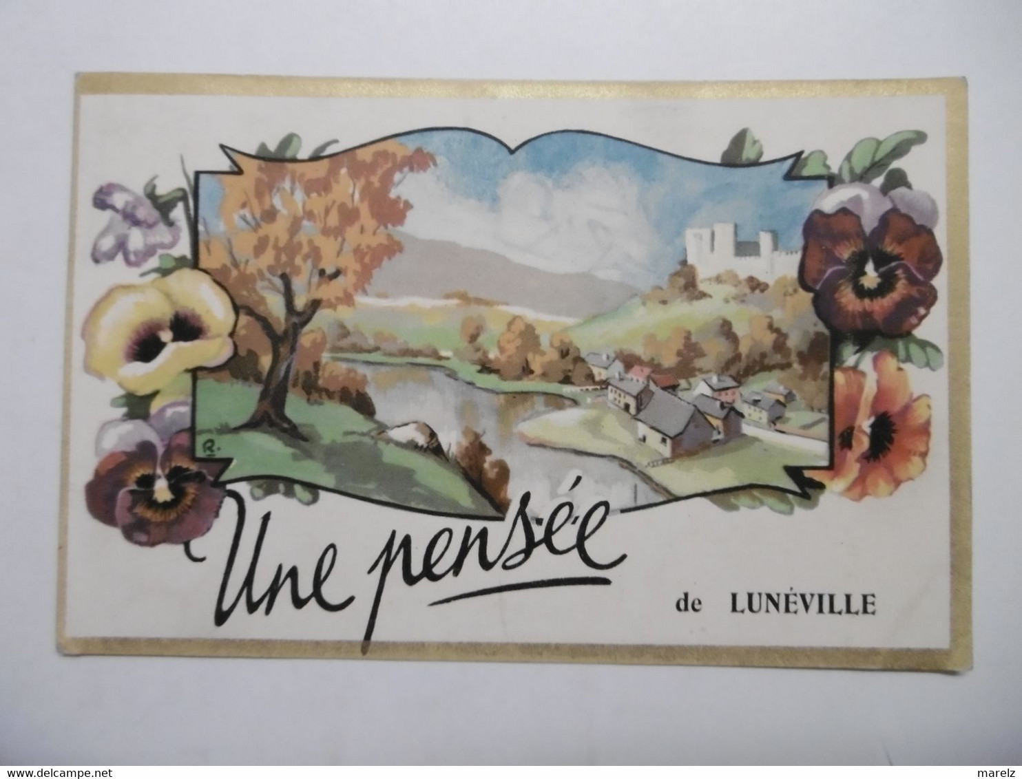 LUNEVILLE Une Pensée De Lunéville - Fleurs Et Décors - 54 MEURTHE ET MOSELLE - Luneville