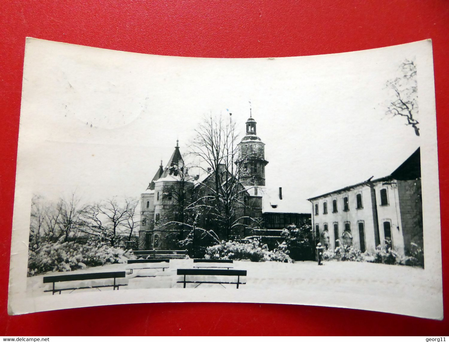 Schleusingen - Schloss Bertholdsburg - Winter - Kleinformat - Echt Foto - DDR 1962 - Thüringen - Schleusingen