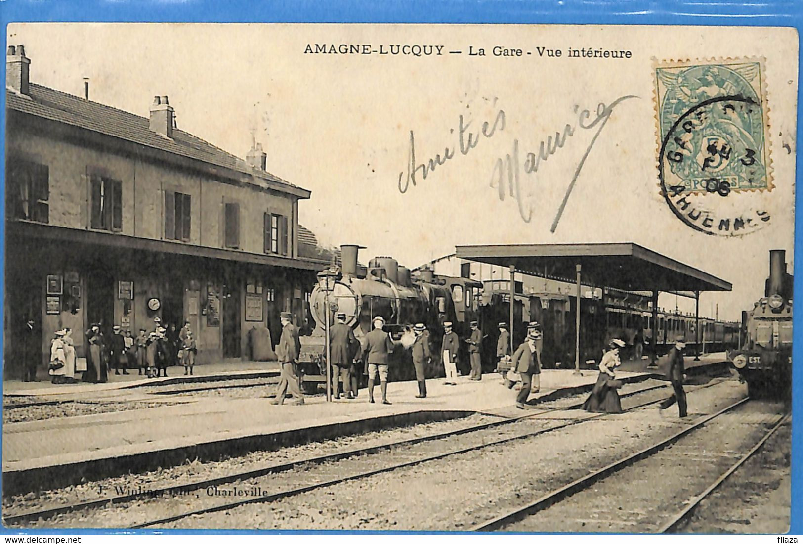 08 - Ardennes - Amagne Lucquy - La Gare - Vue Interieure (train) (N4409) - Andere & Zonder Classificatie