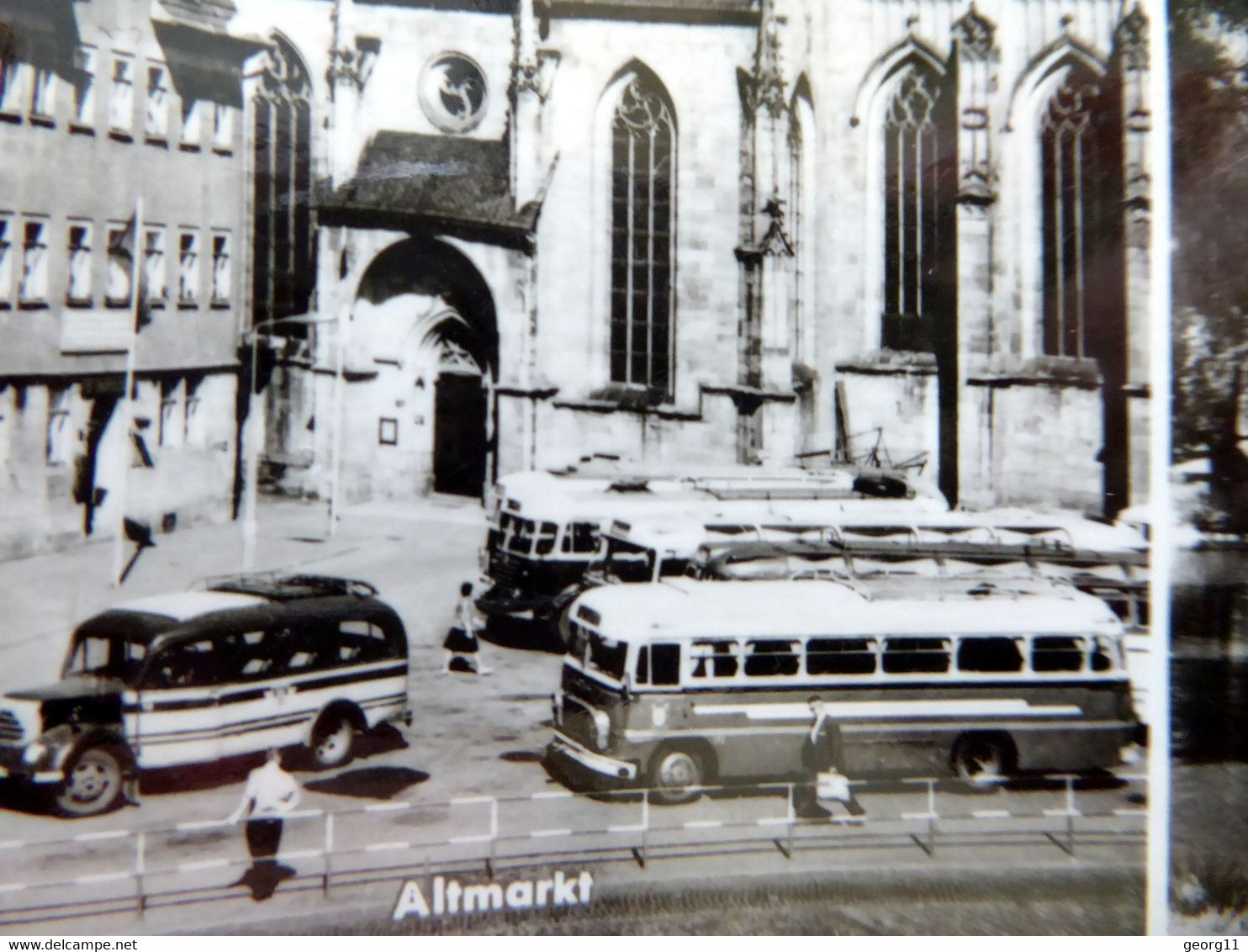 2 X Schmalkalden - Wilhelmsburg - Altmarkt - Auto Bus - Echt Foto - DDR 1961, 1973 Thüringen - Schmalkalden